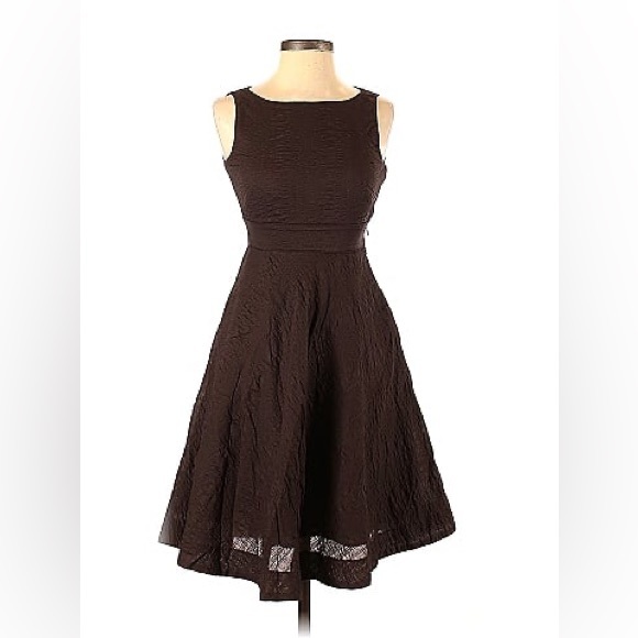 J.CREW size 2 brown cotton A-line dress in excellent condition